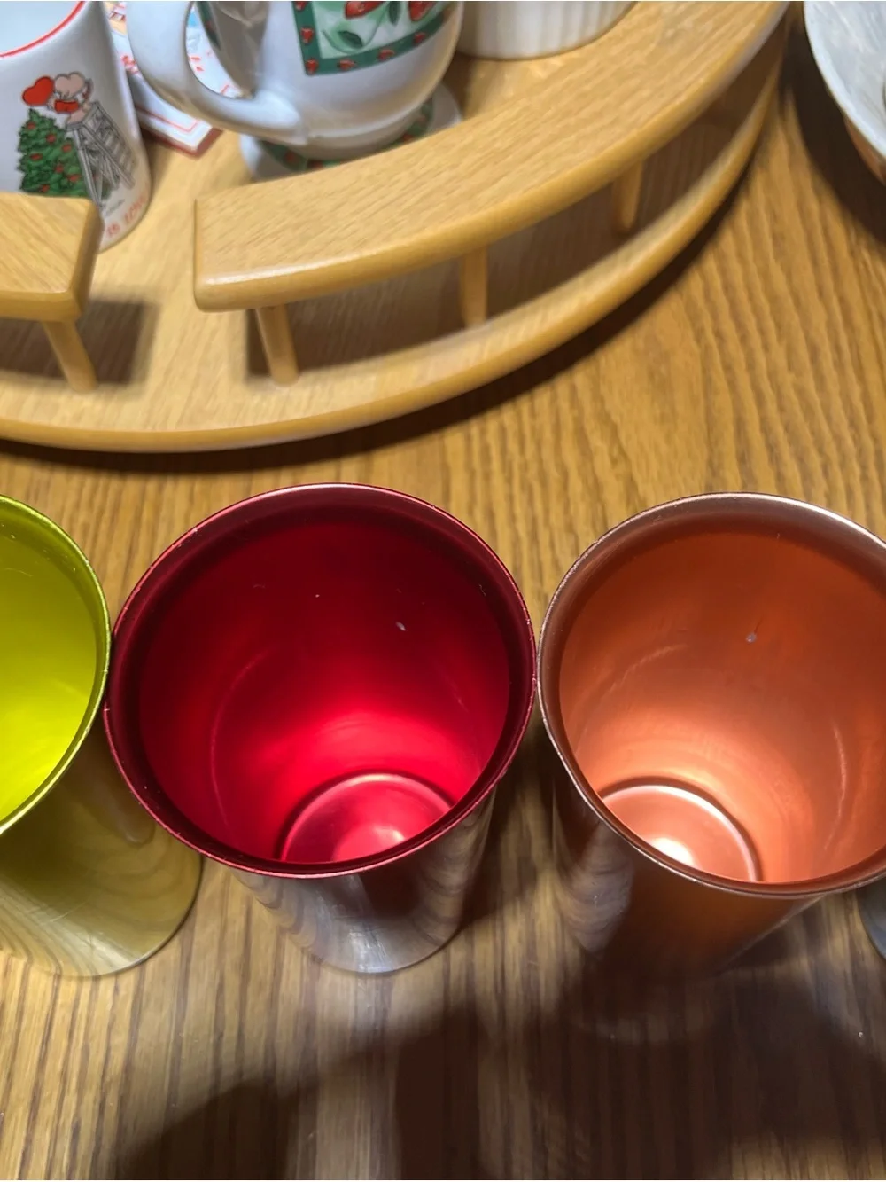 Set of Iridescent Stainless Aluminum Tumblers - Assorted Colors Set Of 6